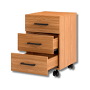 Gaveteiro 3 Gavetas Industrial Freijó/Preto Fosco