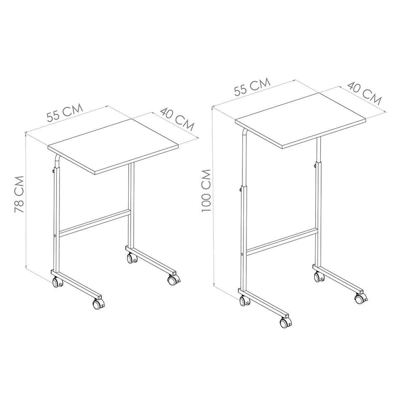 Mesa para Notebook com Rodinhas e Regulagem de Altura