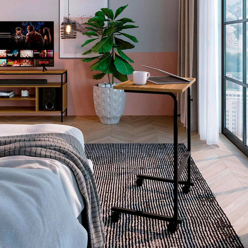 Mesa para Notebook com Rodinhas e Regulagem de Altura